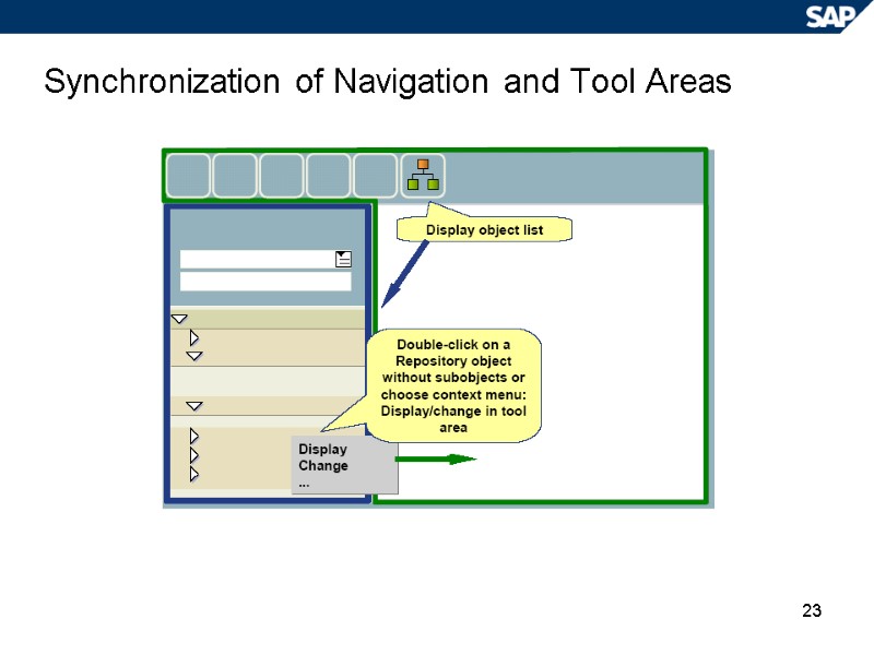 23 Synchronization of Navigation and Tool Areas